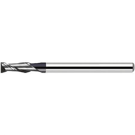 2DDML Series Diamond-Coated Graphite End Mill for Composite Materials - Close-up of a 2DDML series 2-flute diamond-coated graphite end mill, showcasing the spiral cutting edge for precision composite material machining.